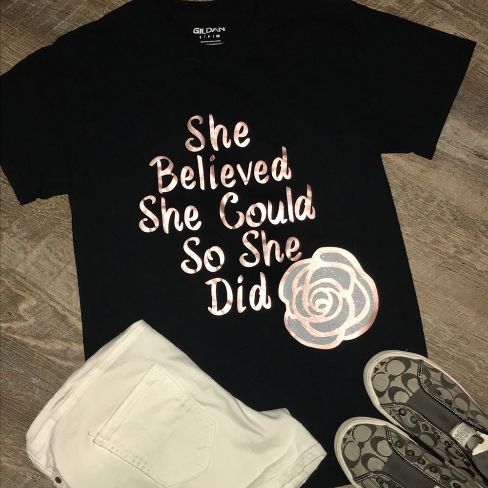 She Believed Rose Gold